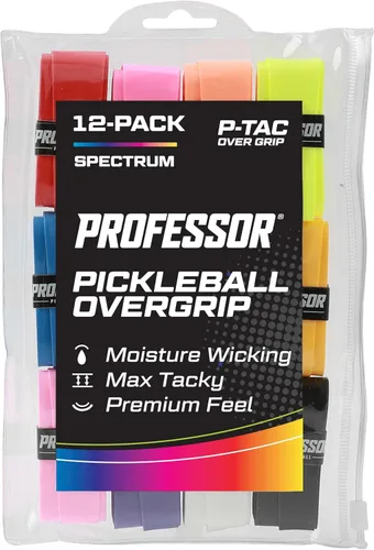 Miniatura 17 de Professor P-Tac Pickleball Paddle Overgrip – Cinta de agarre máxima adherente que absorbe la humedad para paletas de pickleball en paquetes de 6