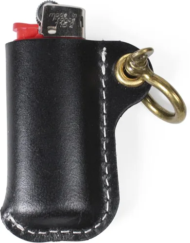 Miniatura 10 de HUMWE BIC - Funda para encendedor de cuero para encendedor de tamaño estándar, funda de cuero genuino con grilletes de herradura de metal