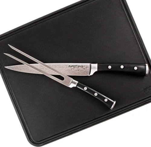 Miniatura 5 de Berghoff Antigua - Juego de cuchillos y tenedores para carne, acero inoxidable, hoja afilada, mango de PP, remaches triples