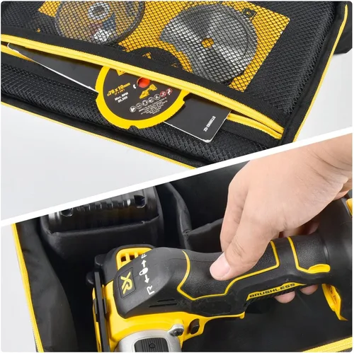 Miniatura 2 de Bolsa compatible con herramienta de corte sin escobillas DEWALT 20V MAX 3 en 1 (DCS438B), estuche de almacenamiento, soporte organizador para Negro