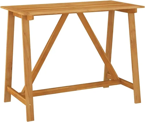 Miniatura 3 de Ensemble de Bar de Jardin 5 Pièces Gris en Bois d'Acacia Massif avec Cousins Amovibles pour Patio, Balcon, Terrasse - Table et Tabourets Résistants
