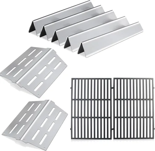 Miniatura 17 de 62752 7620 7622 Piezas de repuesto para parrilla Weber Genesis E310 E320 E330 S310 S320 S330 EP310 EP320 EP330, barras aromatizantes de 17.5