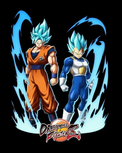 Miniatura 2 de Dragon Ball Fighter Z Goku y Vegeta - Camiseta de cuello redondo para hombre