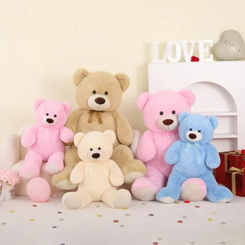 Miniatura 6 de Toys Studio - Adorable oso de peluche gigante, de 36 pulgadas, color gris, felpa suave, para novias y niñas Beige
