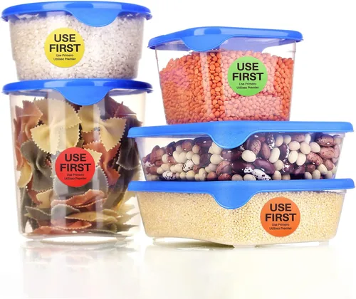 Miniatura 5 de Epakh 2000 calcomanías de uso para servicio de alimentos, etiquetas de control de inventario de 1.5 pulgadas para restaurante, adhesivo permanente