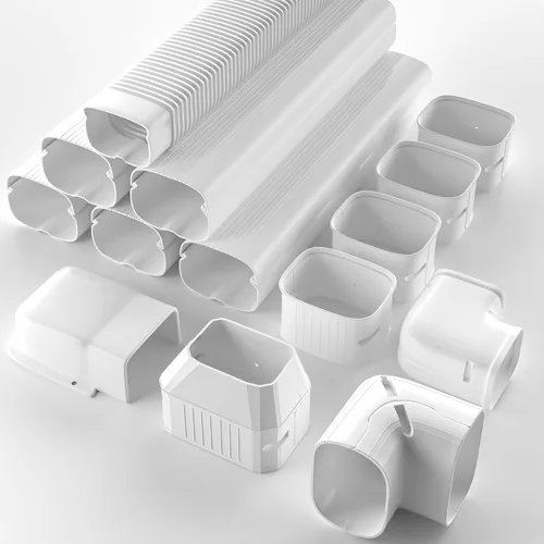 Miniatura 10 de Kit de cubierta de mini línea dividida de 3 pulgadas y 19 pies para minisplit Linset sin conductos y bombas de calor, tubería de PVC decorativa