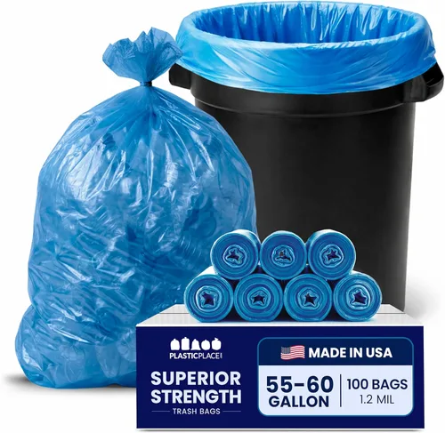 Miniatura 2 de Bolsas de reciclaje azules 38x55 55 galones 100/caja 1.2 mil H-RBL55