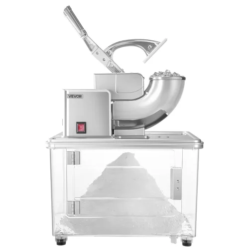 VEVOR - Trituradora de hielo comercial de 110 V, 661 libras/hora; certificación ETL, máquina eléctrica de granizado de 300 W, cuchillas dobles,