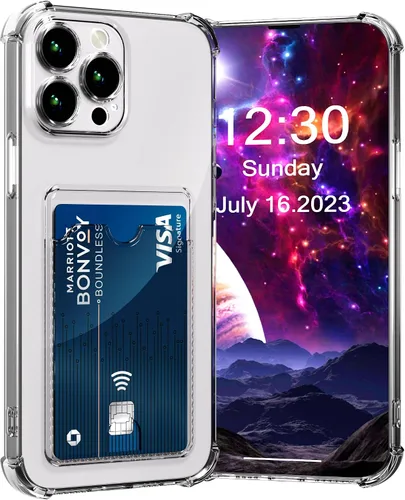 Miniatura 40 de AKABEILA Funda para iPhone 11 Pro Clear Cute Phone Case Soft TPU Wallet Case Slim Bag Cover a prueba de golpes con ranura para tarjetas Transparente