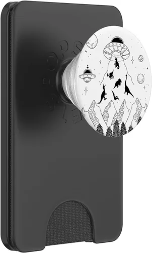 Miniatura 8 de Divertido OVNI Abducción Alienígena Dinosaurios Humor Divertido Dinosaurio PopSockets Intercambiables PopGrip