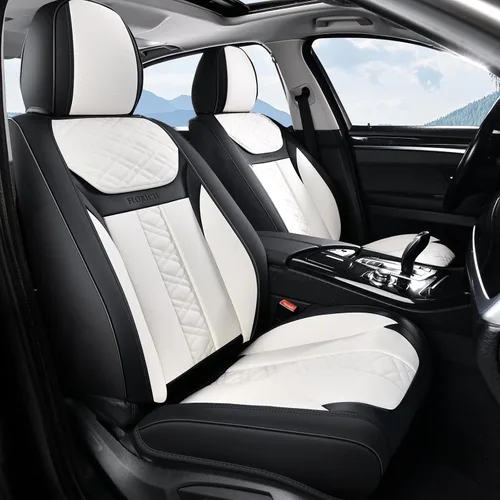 Miniatura 8 de FLORICH Fundas de asiento delantero, 2 piezas, fundas de asiento para automóviles, fundas de asiento universales de cuero de lujo, accesorios