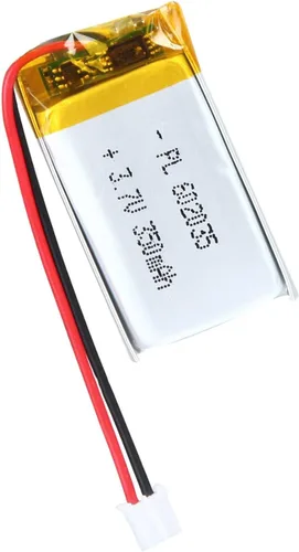 Miniatura 30 de 652030 Batería Lipo de 3.7V 350mAh 652030 Cargable Paquete de Batería de Polímero de Litio con Conector JST PH2.0mm para Dispositivo Electrónico