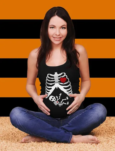 Miniatura 4 de Disfraces de maternidad para Halloween disfraz de esqueleto de bebé para mamá