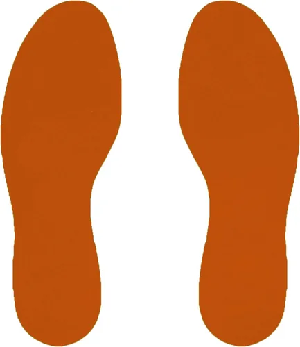 Miniatura 11 de ifloortape Las huellas amarillas de 9.5 pulgadas para la organización 5S Lean tienen adhesivo industrial resistente con forro extraíble