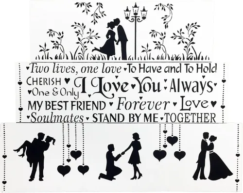 Miniatura 2 de Plantillas para tartas de silueta de pareja de Kissing por Designer Stencils