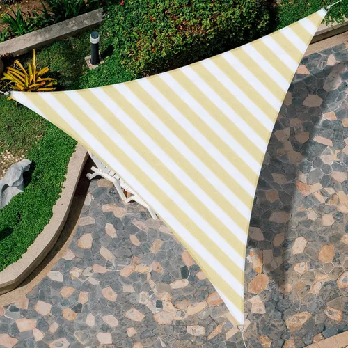 Miniatura 16 de Toldo Vela Triangular de Sombra 2'x2'x2' Toldo Resistente a los Rayos UV Cubierta para Patio Exterior Pérgola Patio Trasero Terraza Jardín Porche