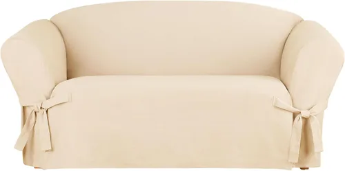 Miniatura 5 de SureFit Funda de cojín en T de algodón pesado para sillón de pato – Funda de una pieza, ajuste tejido relajado, 100% algodón, lavable a máquina