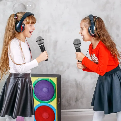 Miniatura 9 de NUOBESTY Micrófono de juguete de imitación para niños - Micrófono de plástico falso para regalos de fiesta de cumpleaños o juego de disfraces