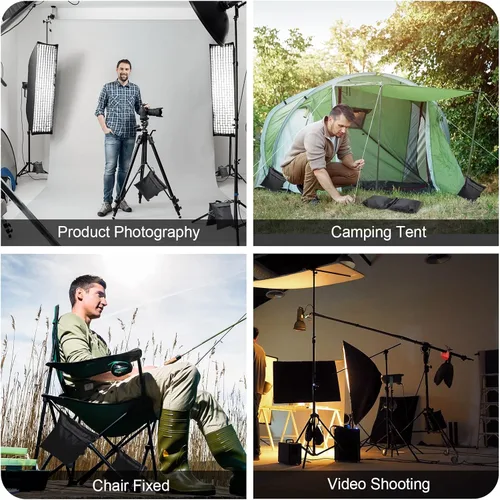 Miniatura 7 de Paquete de 12 bolsas de peso para fotografía, bolsa de peso llena de estudio fotográfico, bolsa de arena pesada vacía para fotografía, soporte