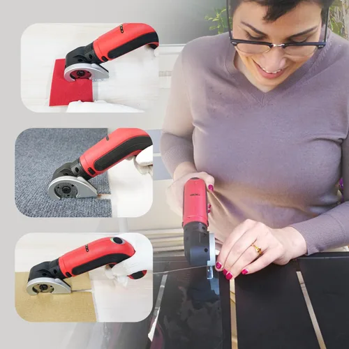 Miniatura 6 de S&F STEAD & FAST Herramienta eléctrica de corte de cartón de 4 V, tijeras eléctricas inalámbricas para caja, tela, alfombra, cortador de energía