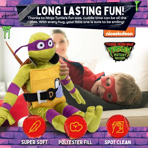 Miniatura 3 de Jay Franco Nickelodeon Teenage Mutant Ninja Turtles Donatello - Almohada de peluche súper suave - Microfibra de poliéster, 26 pulgadas Púrpura