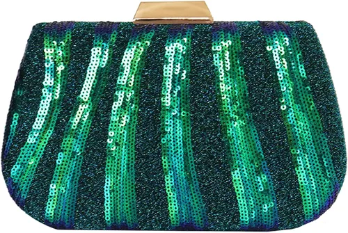 Miniatura 2 de Ayliss Bolso de noche para mujer, con cuentas de lentejuelas y pavo real, bolso cruzado, bolso de hombro para fiesta, vintage, baile de graduación