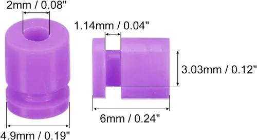 Miniatura 2 de MECCANIXITY Bolas de goma antivibración RC para control remoto F4 F7 controlador de vuelo M2x6mm bolas de absorción de impactos (púrpura), paquete