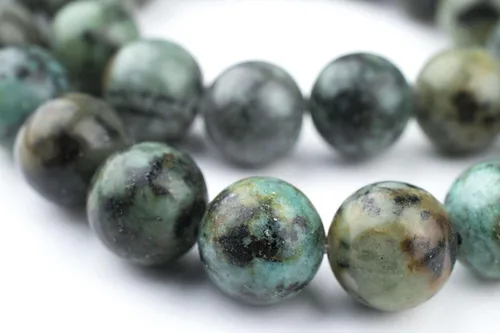 Miniatura 229 de The Bead Chest Cuentas de Jade Blanco Mate Redondas (8mm): Piedra Preciosa Orgánica Redonda Esférica de Energía con Poder de Sanación para Hacer