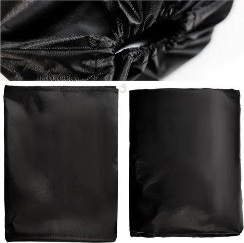 Miniatura 9 de Funda impermeable para motocicleta para exteriores, con agujeros de bloqueo y bolsa de almacenamiento para hasta 104 pulgadas, Yamaha, Honda, Harley