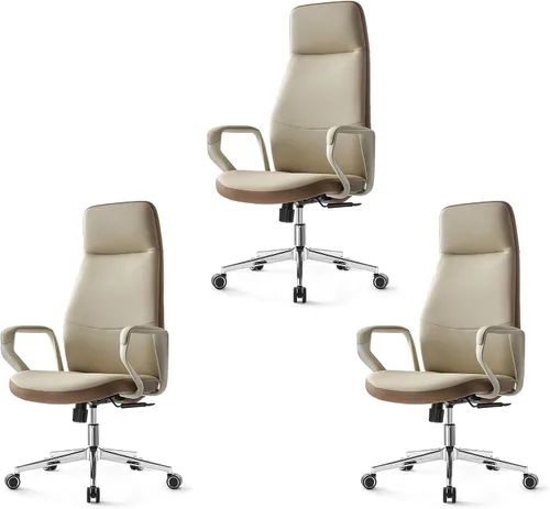 Miniatura 10 de EUREKA ERGONOMIC Clara - Silla de oficina ejecutiva, silla de trabajo de piel sintética, silla de escritorio giratoria de respaldo alto con soporte