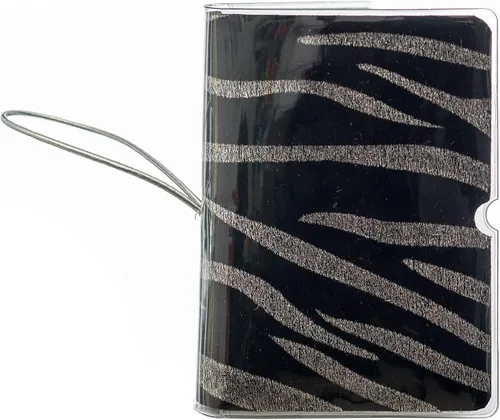 Miniatura 5 de Soporte para tarjetas de crédito para mujeres, soporte para cupones de tarjetas de fidelidad y organizador con 32 ranuras para tarjetas, Cebra
