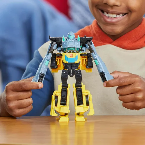 Miniatura 8 de Transformers EarthSpark Cyber-Combiner Bumblebee and Malto Robot Figuras de acción, juguetes interactivos para niños y niñas a partir de 6 años