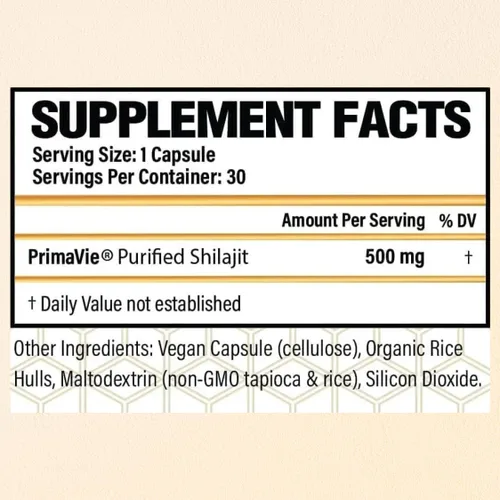 Miniatura 6 de CHOQ® Shilajit - Más del 50% de ácido fúlvico, cápsulas veganas de 500 mg, energía, cerebro, enfoque, colágeno, hormonas, función mitocondrial