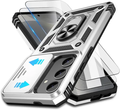 Miniatura 49 de ATUMP Funda para OnePlus Nord N200 5G con protector de pantalla HD con cubierta para cámara deslizante, soporte de anillo de rotación de 360°