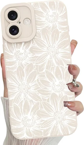 Miniatura 75 de MZELQ Funda para iPhone 17 Pro 2025, diseño de girasoles de silicona, flores florales, protección de cámara, funda delgada y suave para teléfono