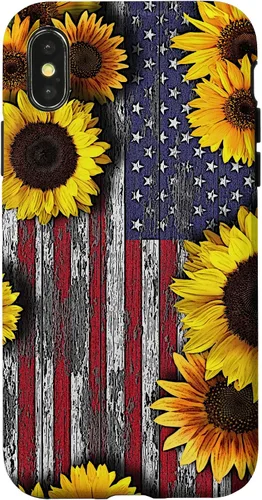 Miniatura 5 de American Flag with Sunflowers Case for iPhone 17