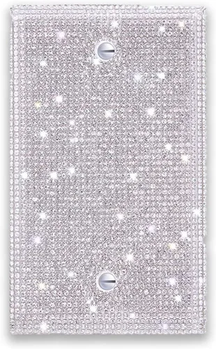 Miniatura 16 de Cubierta de interruptor de luz con brillos genéricos y enchufes, cubierta de placa de pared con diamantes de imitación brillantes, cubiertas