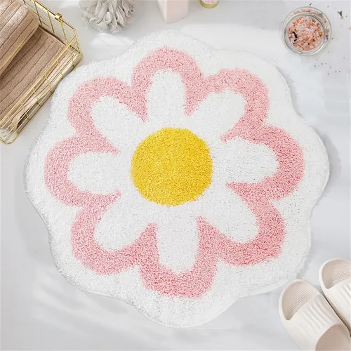 Miniatura 12 de YRXRUS Alfombra de baño de flores, alfombra de baño azul, tapetes de baño de belleza, alfombra de baño de microfibra ultrasuave, alfombra de flores