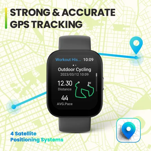Miniatura 6 de Amazfit Reloj inteligente activo con entrenador de ejercicios AI Fitness y Bip 5 Smart Watch con pantalla ultra grande