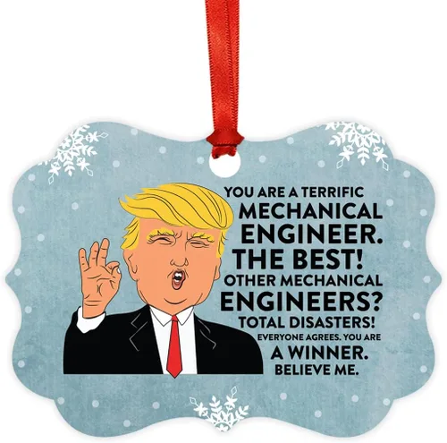 Miniatura 59 de Andaz Press Presidente Donald Trump Fancy Frame Recuerdo Adorno de Navidad Regalo de broma Ejecutivo de Cuenta, 1 paquete, Divertidas Ideas