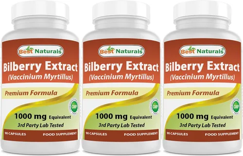 Miniatura 8 de Best Naturals Extracto de arándano cápsula de 1000 mg (sin OGM) apoya una visión saludable, 90