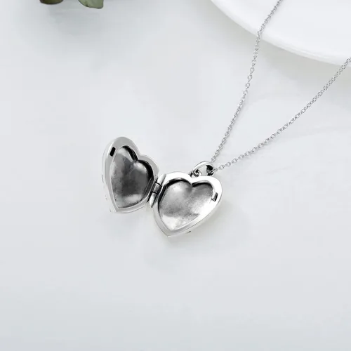 Miniatura 3 de SOULMEET - Collar con relicario en forma de corazón con girasol, donde se pueden guardar fotografías de personas para tenerlas cerca de ti, joyería