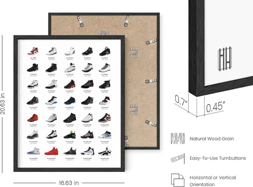 Miniatura 3 de HAUS AND HUES Póster de tenis para chicos - Póster de zapatos de Michael Jordan, arte de pared de tenis, pósters geniales para dormitorio de chicos