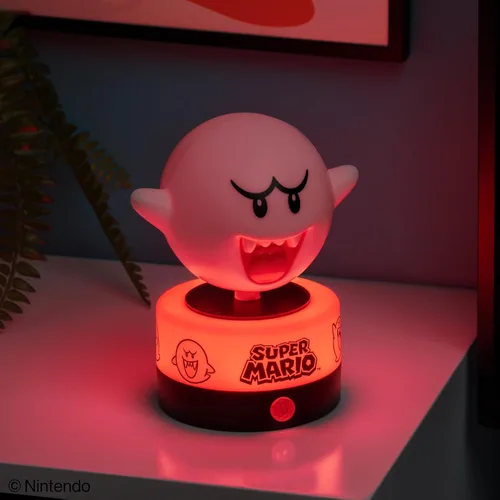 Miniatura 4 de Paladone Super Mario Boo Guardia de Habitación con Sensor de Movimiento y Luz Nocturna, Lámpara LED con Licencia Oficial de Nintendo y Alarma