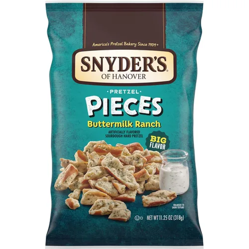 Miniatura 16 de Snyder de relleno de Hannover Pretzels, mantequilla de cacahuete, 10 Onza (Pack de 10)