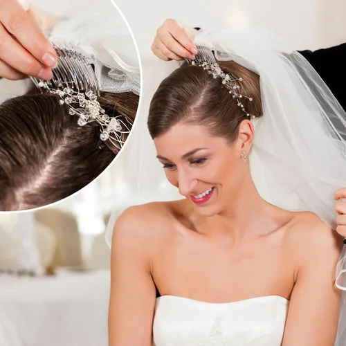 Miniatura 5 de 24 peines laterales de plástico para el cabello, peine giratorio francés con 23 dientes, pinzas de pelo fino, peines decorativos para el cabello