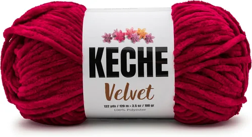 Miniatura 117 de Keche Hilo de terciopelo para ganchillo, manta de felpilla suave, voluminosa, hilo amigurumi, 3.53 oz (132 yardas), color azul bebé