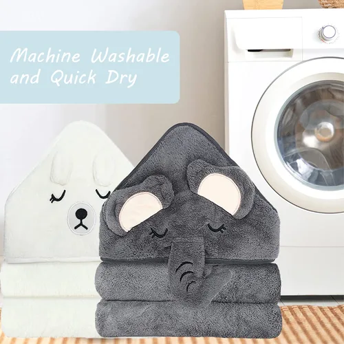Miniatura 6 de Toallas de Baño con Capucha para Bebé - Toalla de Baño Premium Ultra Suave Orgánica para Bebé – Toallas Absorbentes e Hipoalergénicas para Bebé Niño
