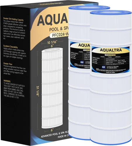 AQUALTRA Filtro de piscina compatible con CC200, C-9419, PAP200, R173217, FC-0688, 200 pies cuadrados, 31 1/8 pulgadas x 10 1/16 pulgadas, paquete
