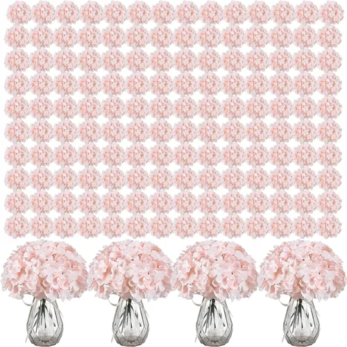 Miniatura 18 de Auihiay 64 piezas de flores artificiales de hortensia de seda, flores artificiales de hortensia con tallos, flores completas de hortensia
